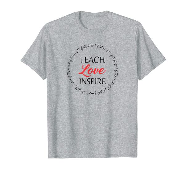 

create love inspire music teacher tee, White;black