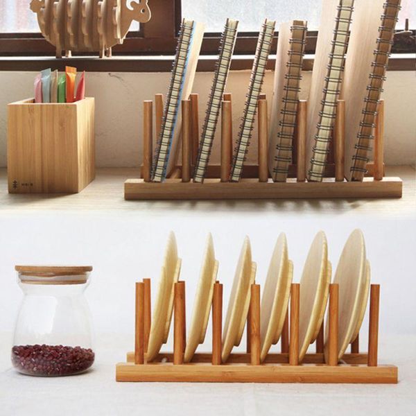 

hooks & rails ch- 3/5 layer bamboo rack drainboard drying drainer storage holder stand kitchen cabinet organizer for tableware