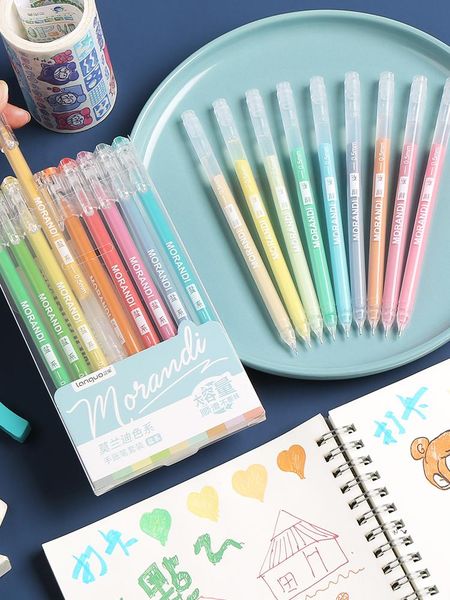 

gel pens morandi color pen set special hand account for taking notes simple retro art supplies