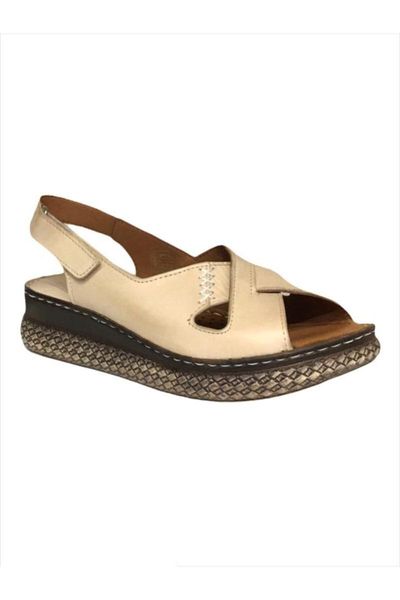

sandals women orthopedic leather beige, Black