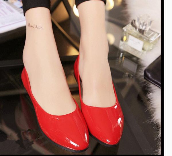 

women's shoes in spring and autumn flat bottom pointed end @3060, Black