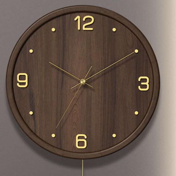 

wall clocks chinese wood pendulum hanging clock livingroom modern design watch horloge home decoration accessories 50wc