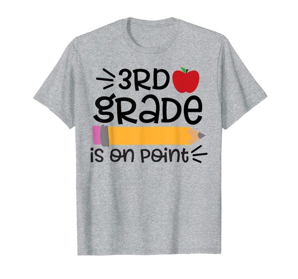 

3rd grade is on point first day of school teacher kid shirt, White;black