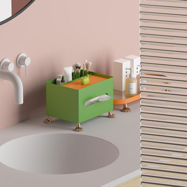 

nordic cute pumping tissue box holder simple storage office metal servilleteros de mesa living room decoration ei50tb boxes & napkins