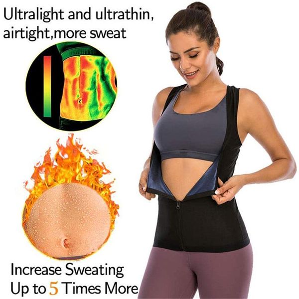 

gym clothing sweat suit women's fat burning abdomen fitness vest running yoga body shaping sports accessories, White;black