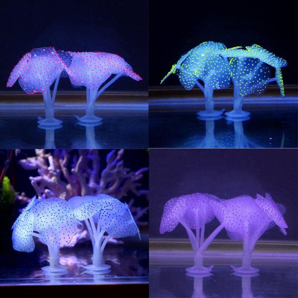 

aquarium artificial coral silicone plant sucker ornament water landscape decor tank accessories material/flexible decorations