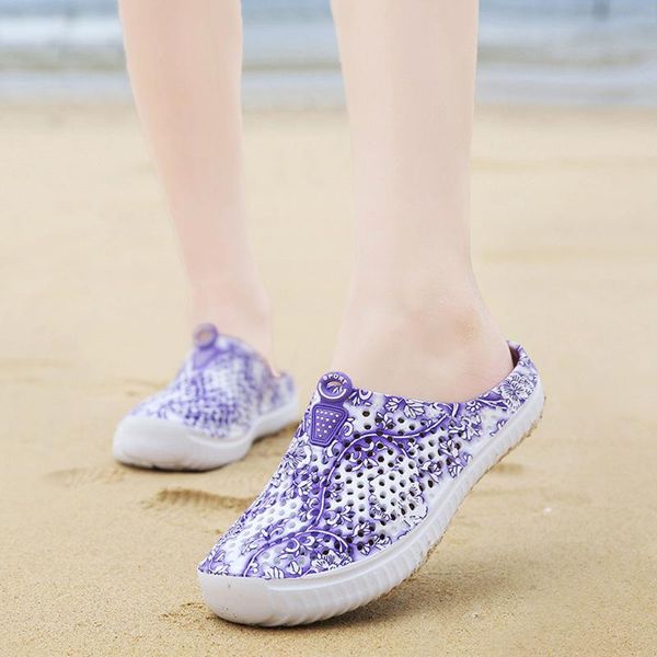 

slippers summer ladies women beach sandals casual hollow out shoes flip flops lightweight outdoor #45, Black