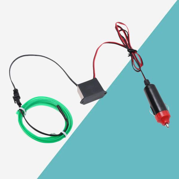 

interior&external lights flexible neon light car wire rope tube led strip waterproof decor lamp (green)