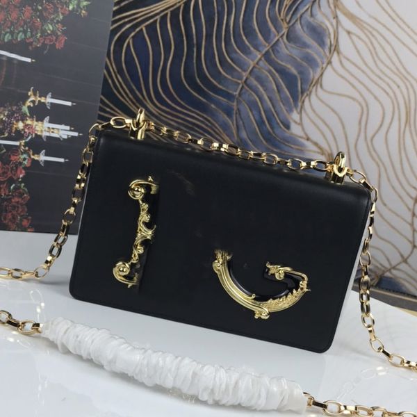 

single shoulder bags messenger chain bag imported cow leather inlaid resin bottom plated with real gold flip magnetic buckle atmospheric kno