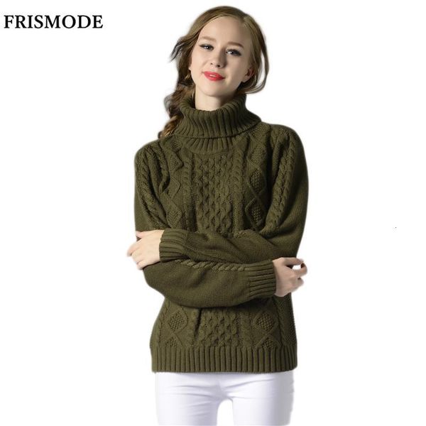 

women's sweaters 2021 autumn winter fashion crochet cable pullover women thick warm loose pull femme turtleneck knitted 49o2, White;black