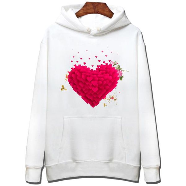 

men's hoodies & sweatshirts love hoodie sweatshirt women men chic couples harajuku streetwear fashion pockets kids autumn oversized tra, Black