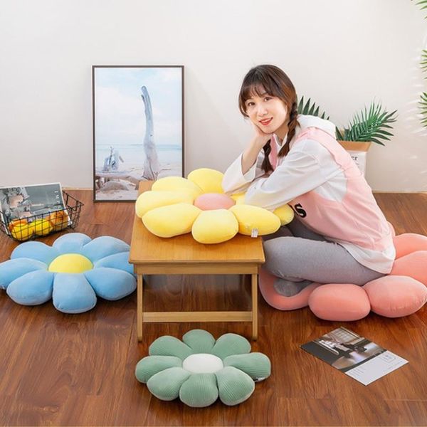 

pillow soft bucushions household items cartoon cute chair cushions sweet colorful small flower cushion stretch plush