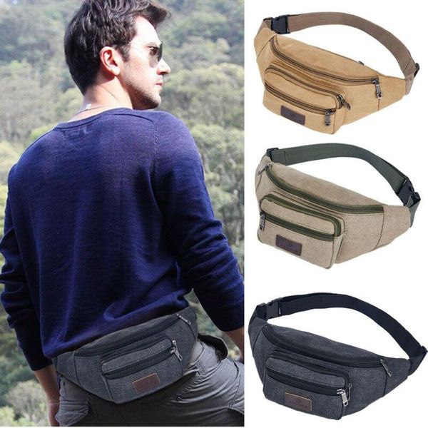

waist belt bag fanny pack outdoor sport pouch military camping crossbody casual canvas fitness hiking portable shoulder bags