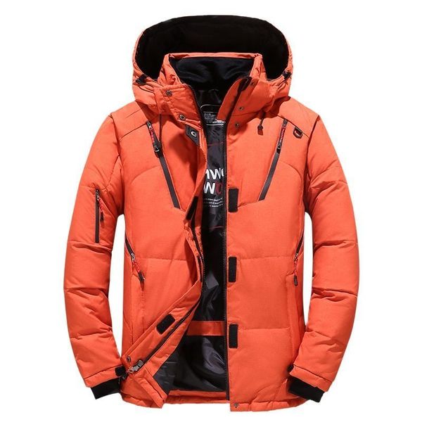 

down jackets men winteroutwear thick warm snow parka fashion parkas coats casual man outdoor high quality, Black