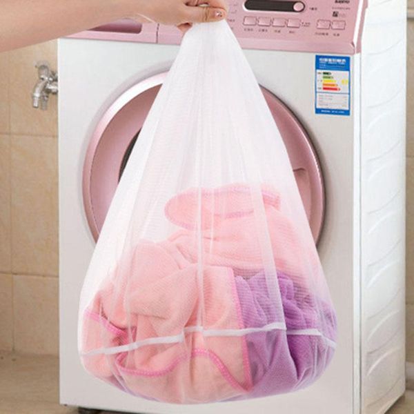 

laundry bags net bag drawstring closure washing machine aid mesh for shirts bra lingerie underwear jan88