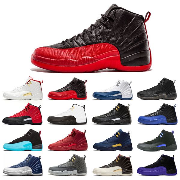 

12s man's basketball shoes high cut blue stone cny grey fiba flu game french gamma gym red o-black reverse taxi wings breathable traine