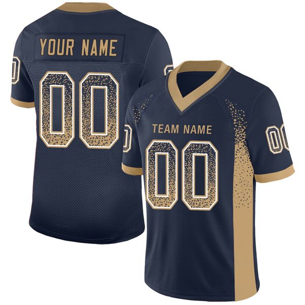

custom tee shirt football jersey personalized gradient printed team name & number rugby game training clothes short sleeve quick-drying shir, Black