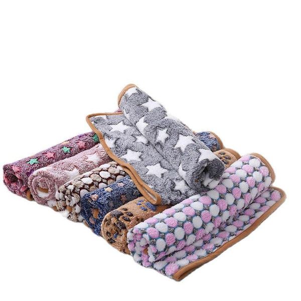 

pet cat bed dog thickened soft fleece pad blanket mat cushion home portable washable rug keep warm beds & furniture