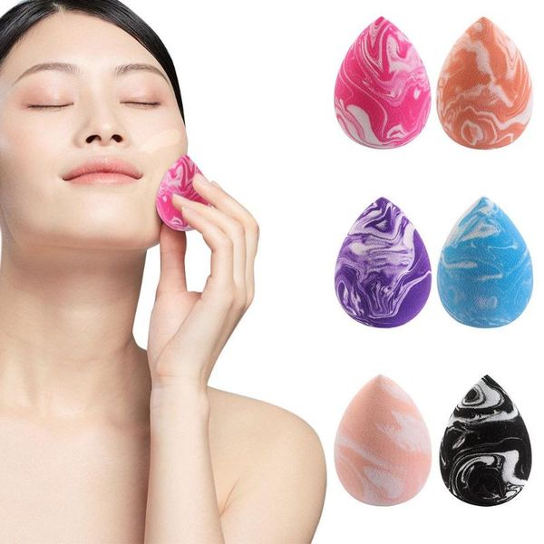 

sponges, applicators & cotton non-latex powder salmon texture foundation concealer marbling cosmetic puff sponge mix beauty egg makeup