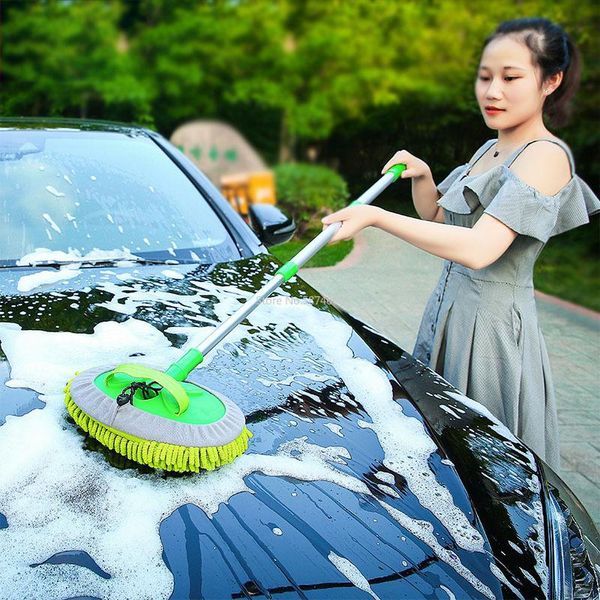 

upgrade three section car washing mop super absorbent cleaning brushes window wash tool dust wax soft sponge