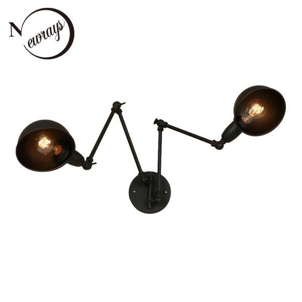 

wall lamps american style vintage iron painted 3 colors lamp e27 led 220v 2 lights retro sconce for bedroom living room hallway