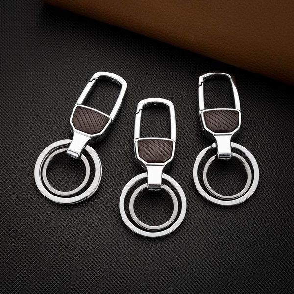 

keychains car keychain high-end logo metal key ring auto accessories creative holder keyring chain, Silver