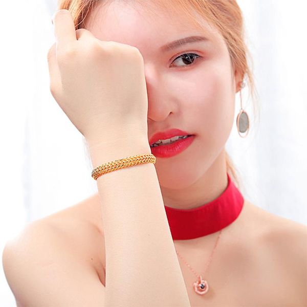 

charm bracelets boutique jewelry copper plated gold hand versatile classic women's bracelet, Golden;silver