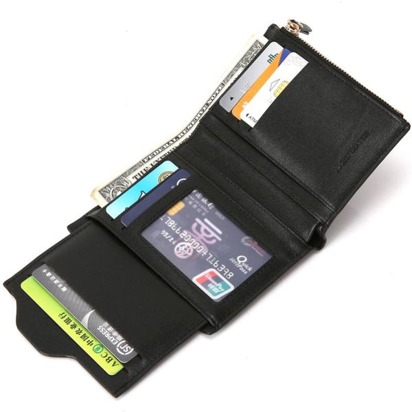 

wallets with coin bag zipper 2021 men mens wallet male money purses design wholesale, Red;black