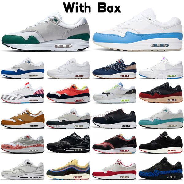 

wholesale anniversary royal men women run shoes 1 one university blue patch parra bred elephant atomic teal mens trainer sneakers