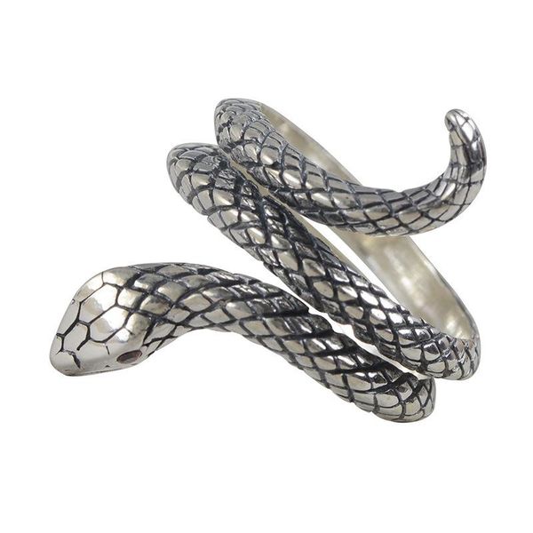

cluster rings s925 intaidz silver vintage ring women's fashion snake open index finger, Golden;silver