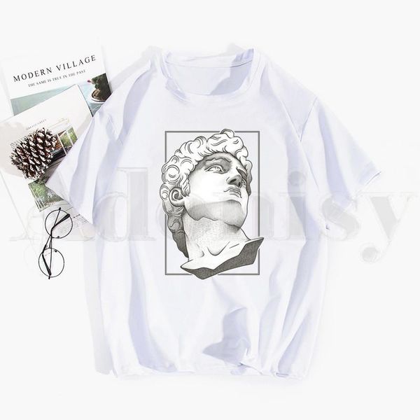 

artist artwork print funny graphic t shirts men summer harajuku mens streetwear camisa casual o collar custom shirt men's t-shirts, White;black