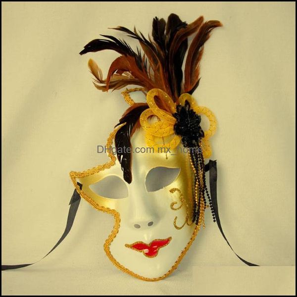 Forniture per feste festive Giardino domestico Venezia Halloween Maschera maschile / femminile Regali di personalità Clown Masquaerades Maschera veneziana in stile italiano