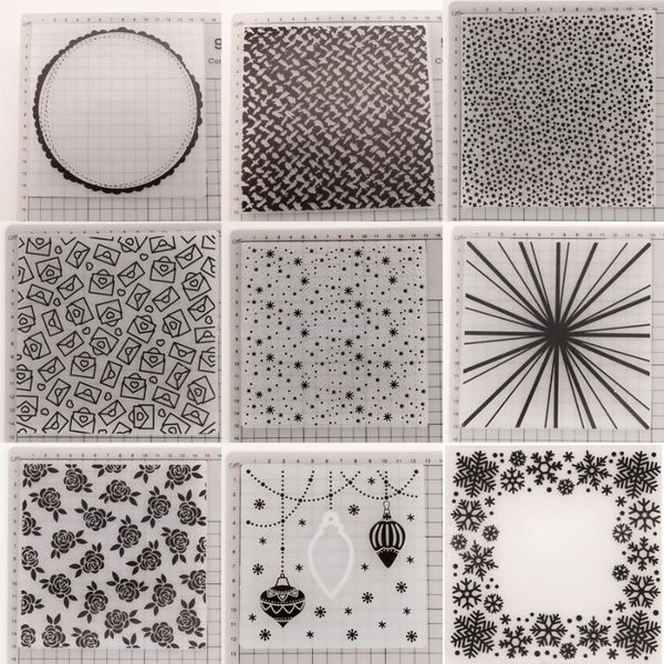 

craft tools 2021 arrival scrapbook christmas design diy paper card making scrapbooking plastic embossing folder size 15*15cm