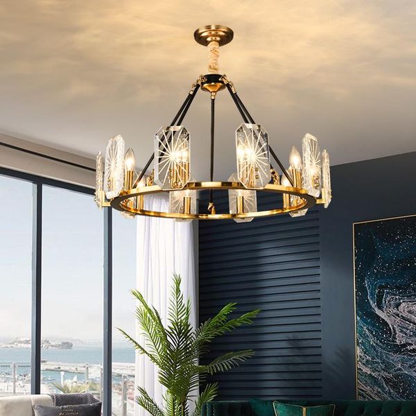 

modern luxury round led chandelier lighting living room crystal luminaires bedroom restaurant el lobby decora hanging lamp chandeliers