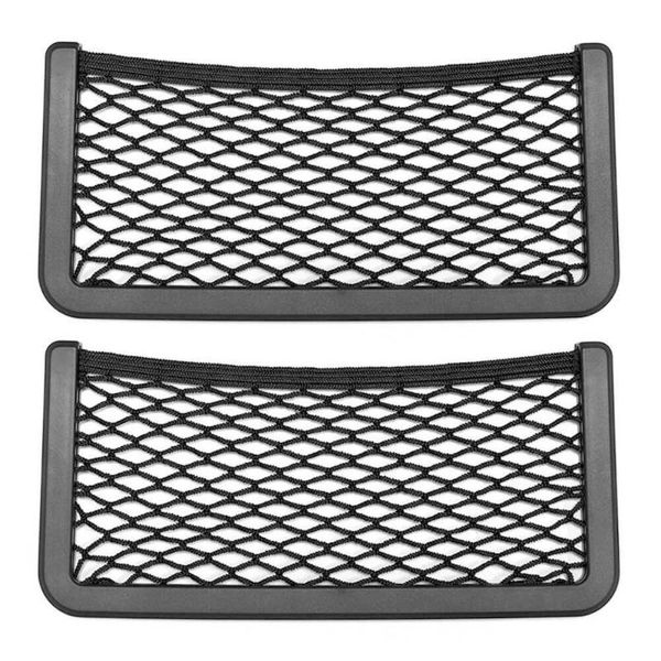 

car organizer 2pcs trunk cargo storage pocket nets nylon elastic net holder 252*120mm pouch sundries