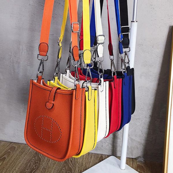 

cross body bucket bag women 2021 celebrity single shoulder small france designer crossbody bags girls black pu leather handbag orange