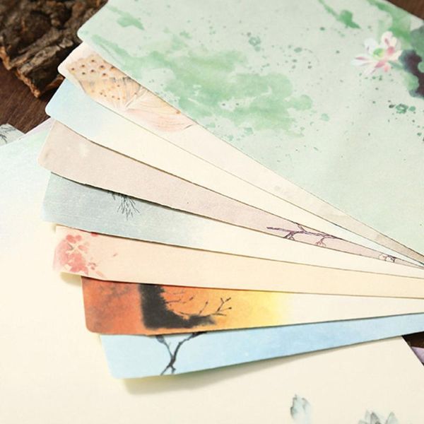 

gift wrap 6 sets chinese style printing envelope and letter set papers beautiful pattern envelopes writing stationery random