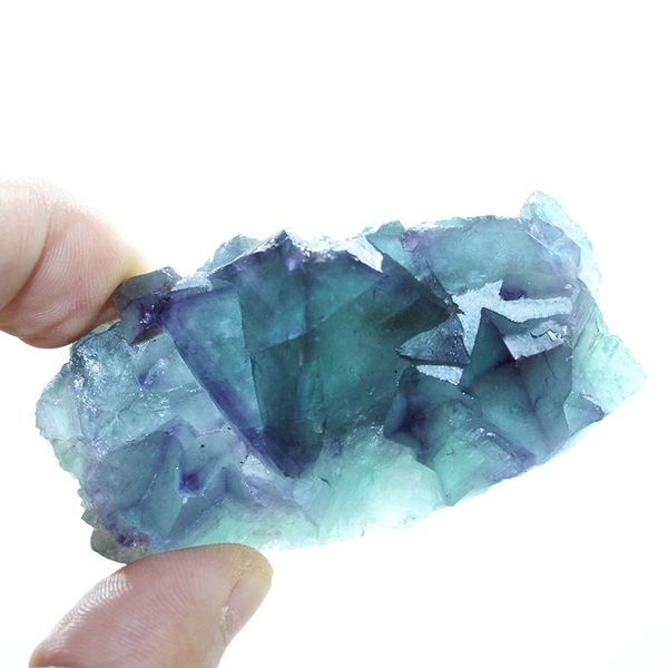 Cristallo naturale Fluorite Originale Pietra Ornamento Clusterc Energia Guarigione Tavolo Arredamento Regalo