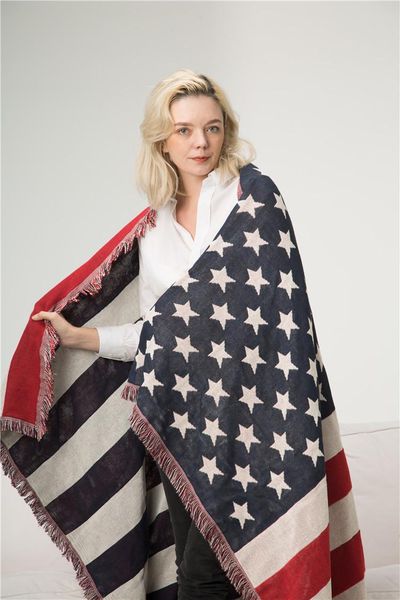 

blankets british flag sofa throw blanket cotton thread knitted with tassel geometry cover bed home decor