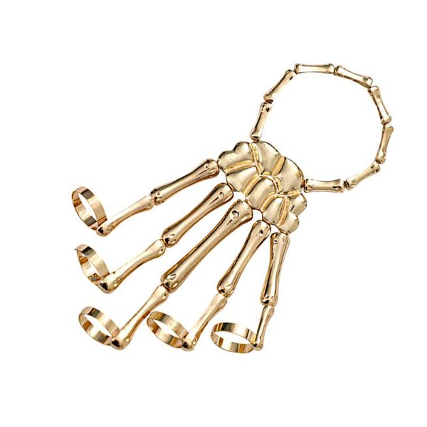 

charm bracelets fingers bracelet with ring gothic fashion hand chain, Golden;silver