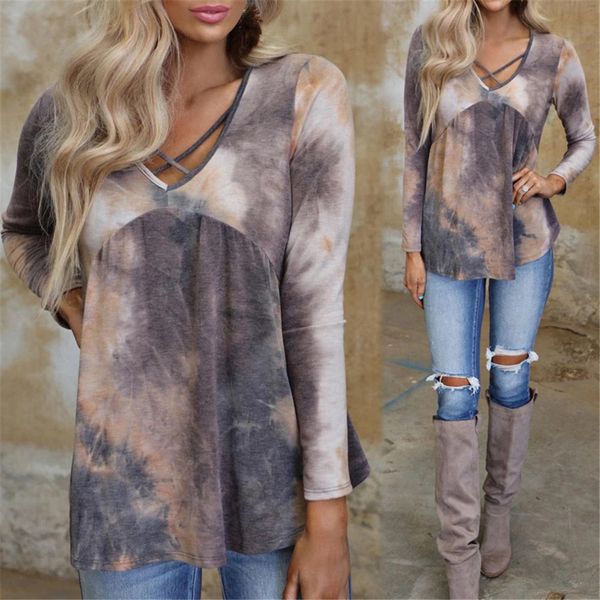 

summer woman tshirts tie dye hollow out sleeve t ladies streetwear, White
