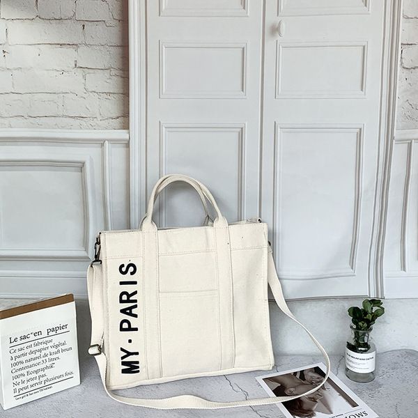 

canvas bags women's shoulder diagonal simple cloth bag students korean harajuku handbag