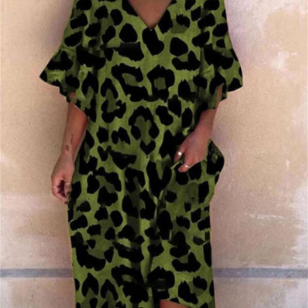

casual dresses v collar print short sve medium length drs, Black;gray