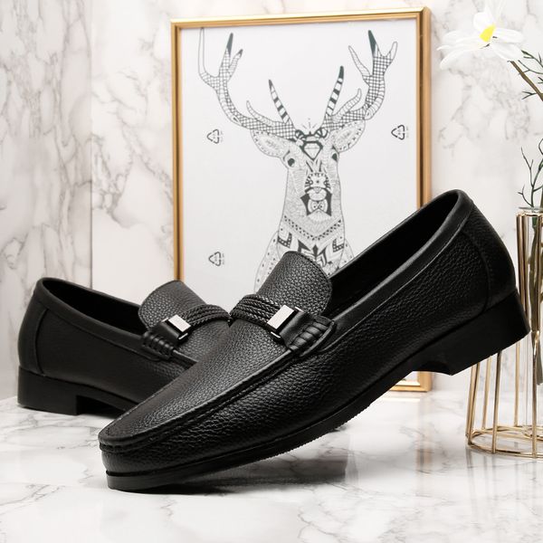 

shoes men's summer leather shoes formal busins casual, Black
