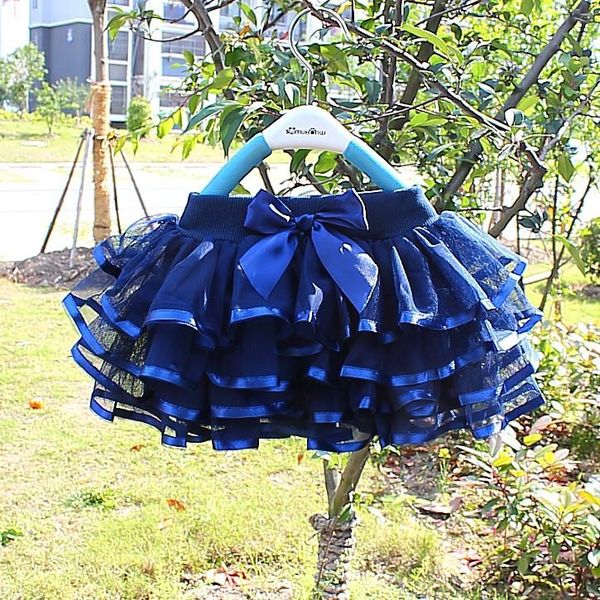 

skirts adorable baby girls clothes cute pleated mesh skirt kids tutu spring summer 2-12y toddler clothing, Blue