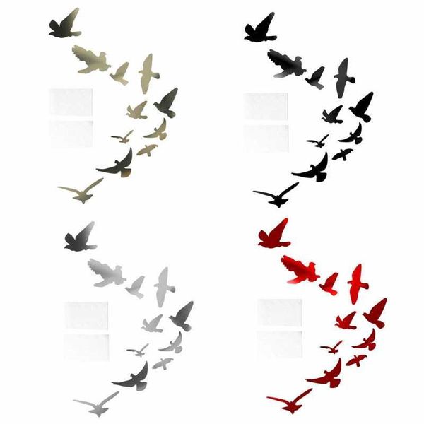 

decorative flowers & wreaths mirror wall decor stickers bird cartoon sticker adhesive for dining rooms bathrooms