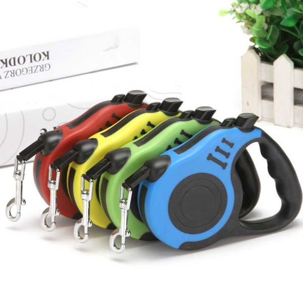 

3m/5m automatic retractable dog leash nylon lead for small medium outdoor walking puppys supplies collars & leashes