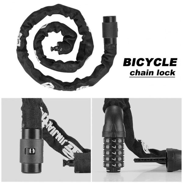 

bike locks chain lock thicken multifunctional with keys bicycle safety anti theft mtb road double pull door for