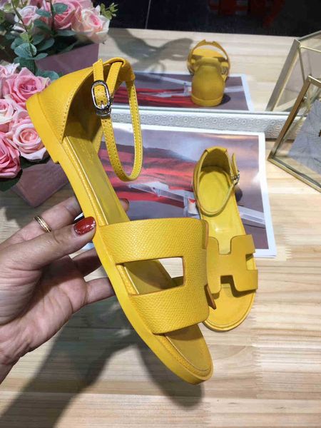 

h-tow new leather fairy sandals in spring and summer 2021 zlh, Black