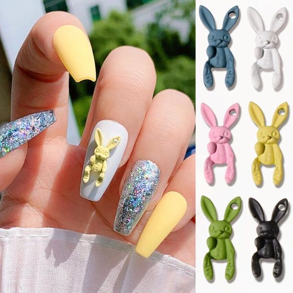 

nail art decorations 4pcs 3d accessories colourful metal spray paint matte nails decoration kawaii diy supplies for professional, Silver;gold